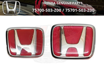 Honda Genuine Civic EK9 Type R Emblems Badge set 75700-S03-Z00