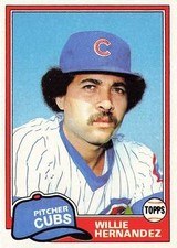 Willie Hernandez 1981 Topps 238 Chicago Cubs Baseball Card