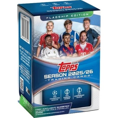 2025-26 Topps UEFA Club Competitions Soccer Factory Sealed Blaster Box