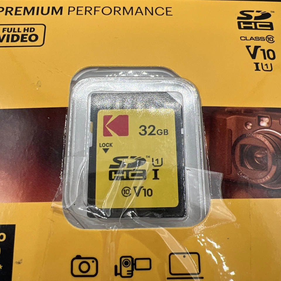 Kodak 32GB UHS-I U1 V10 SDXC SD Card Up To 90 MB/s - Open Box - Image 2 of 2