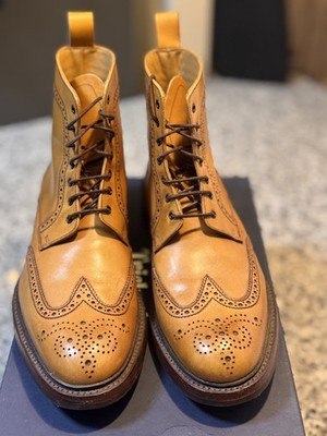 Barker Calder Brogue Boots Cedar Grain Dainite Sole UK 8.5 / US 9.5 Very Good!