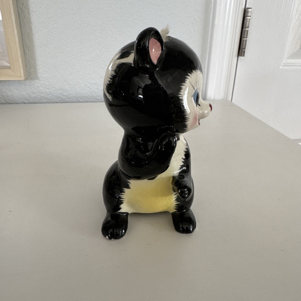 Vintage MCM Napco Furry Skunk Bank “Stinky” Japan Ceramic 1950s