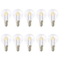 10 X Merkur Led Curved Filament Tropfen 1W ~ 15W E14 Klar Kugeln Warmweiß 2700K