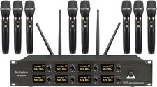 Berlingtone 8-Channel UHF Wireless Microphone System with 8 Handheld Dynamic Mic