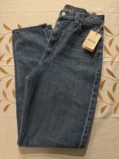 Mother Jeans Women's Blue Straight Leg Twizzy Skimp Size 28