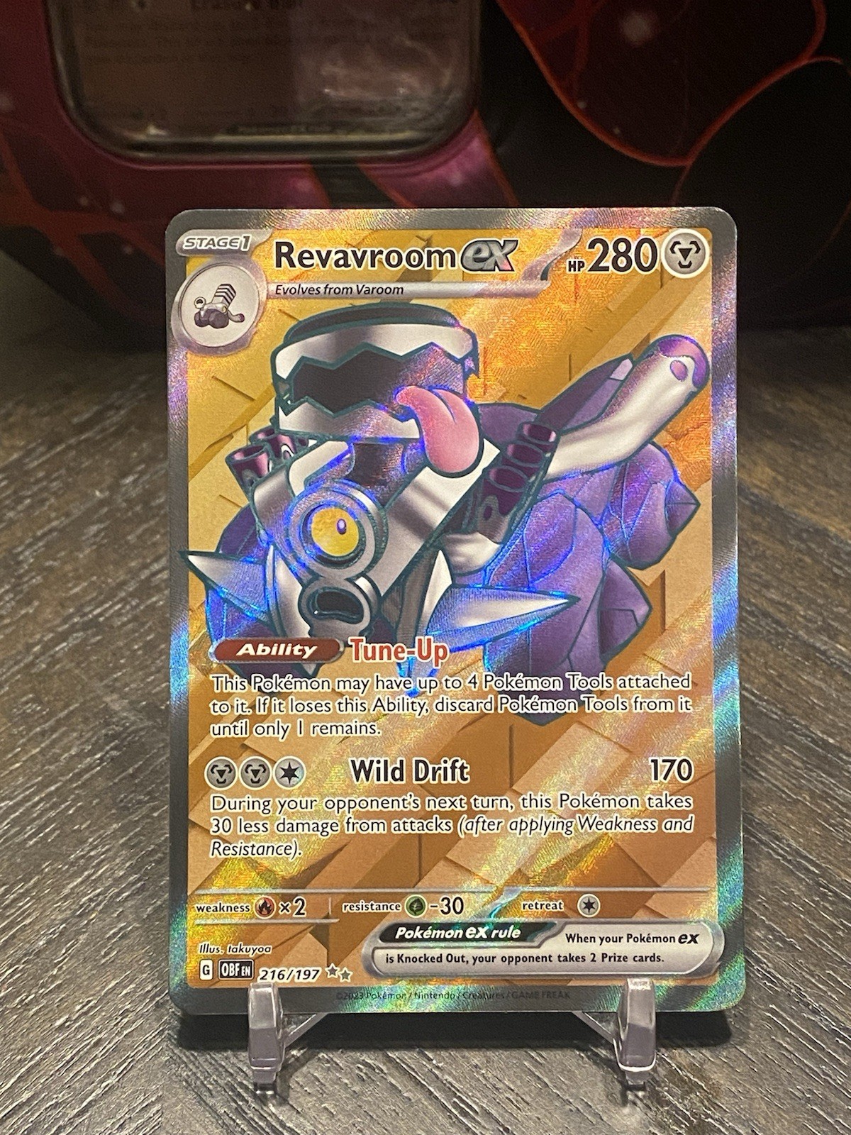 Revavroom EX 216/197 Holo Ultra Rare Obsidian Flames Pokémon TCG Card Fresh NM/M