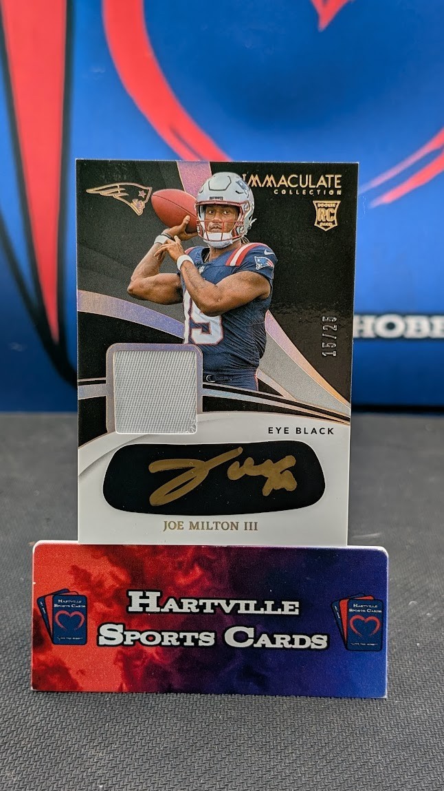 2024 Panini Immaculate Joe Milton III Rookie Eye Black Auto RC Jersey Gold #/25