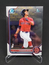 2022 Bowman Chrome Eduardo Lopez 1st Bowman RC #BCP-134 Boston Red Sox