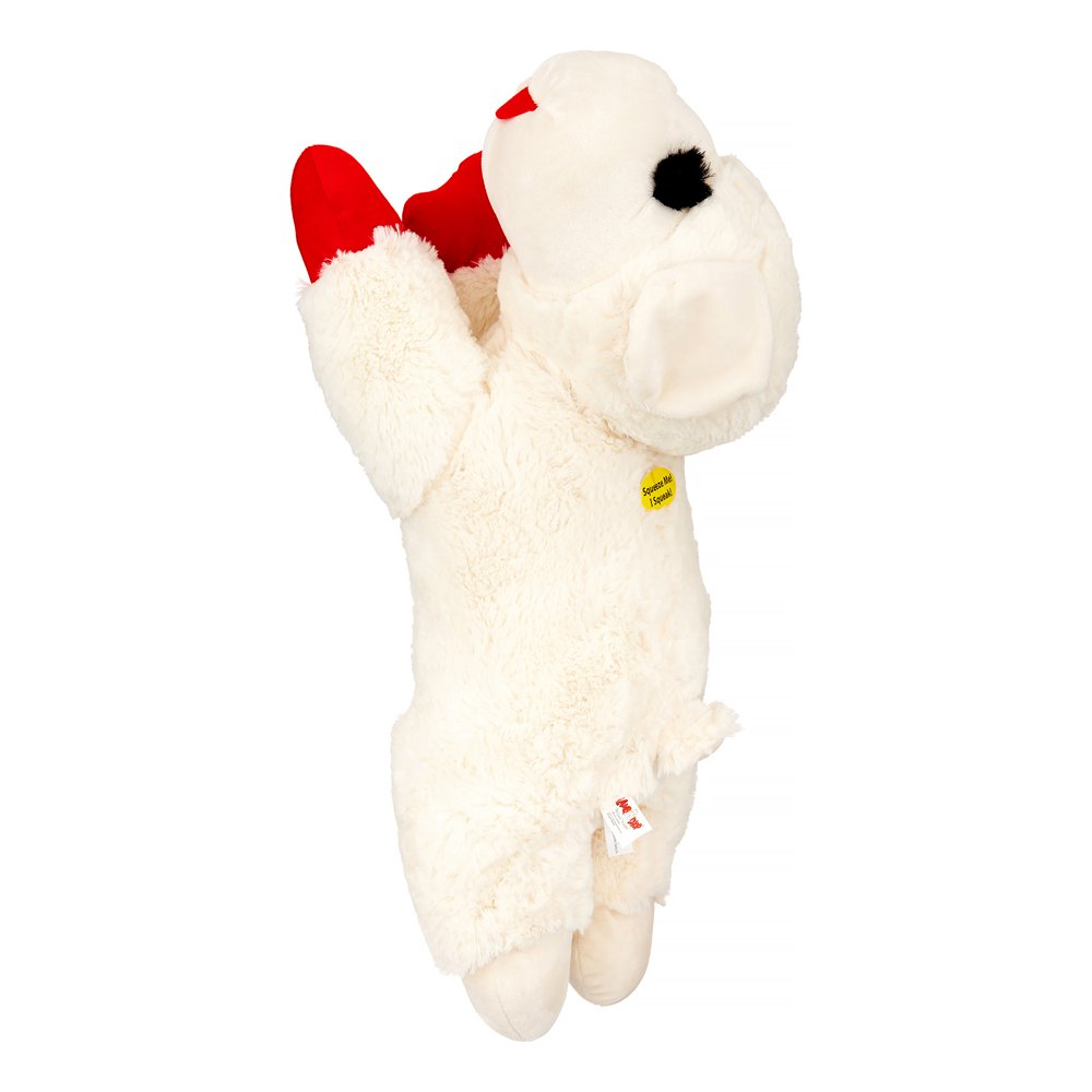 Jumbo Size Plush Dog Toy Squeaker Inside Multipet Lamb Chop Dog Toy 24