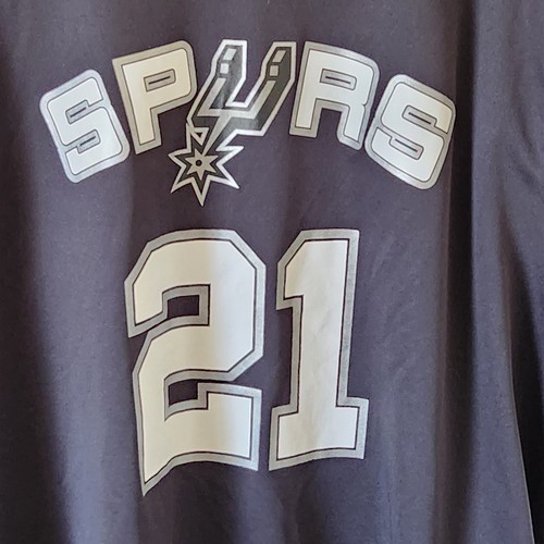 Adidas NBA San Antonio Spurs Tim Duncan #21 2014 All Black Jersey Mens XL - Picture 6 of 16