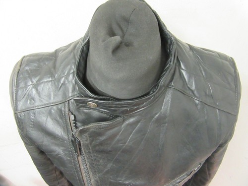 VINTAGE 80'S LEATHER PERFECTO MOTORCYCLE JACKET SIZE UKS, SEGURA ? - Picture 3 of 17