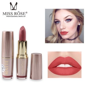 Détails Sur Miss Rose Rouge à Lèvres Semi Mat Velouté De 6 Couleurs Brillante Et Durable