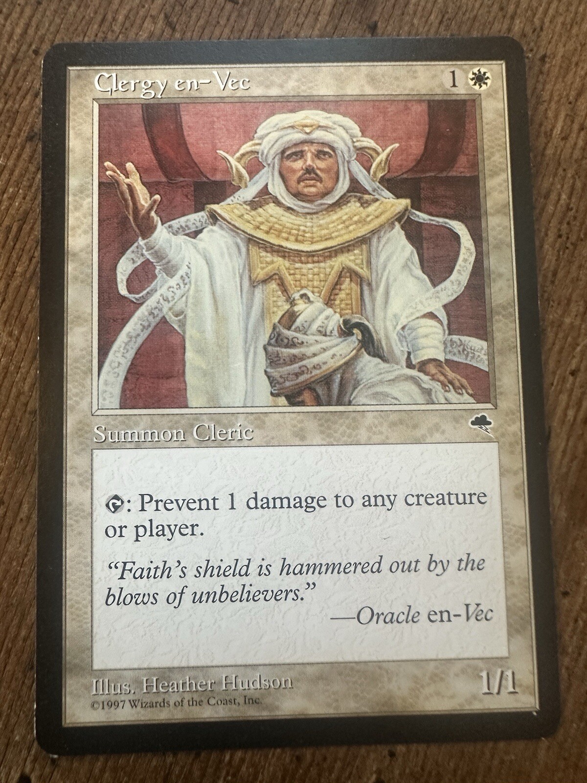 Clergy en-Vec Magic The Gathering Tempest Light Play