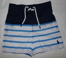 NWT BOYS POLO RALPH LAUREN SWIM SHORTS / TRUNKS BLUE 9 MO