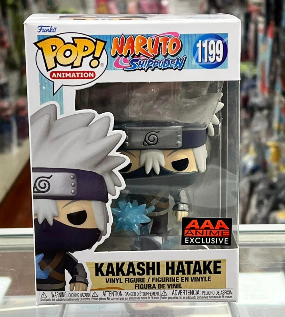 Funko POP! Naruto Shippuden Kakashi Hatake #1199 GITD AAA Anime Figure w/  Case