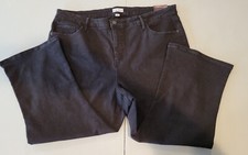 Women's Plus Size High-Rise Ankle Bootcut Jeans - Ava  Viv 24W, Black