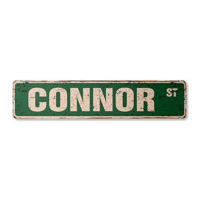 CONNOR Vintage Street Sign Childrens Name Room Metal Sign