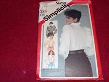    1982 SIMPLICITY 5609 - LADIES MISS COTTAGECORE - VICTORIAN BLOUSE PATTERN 8