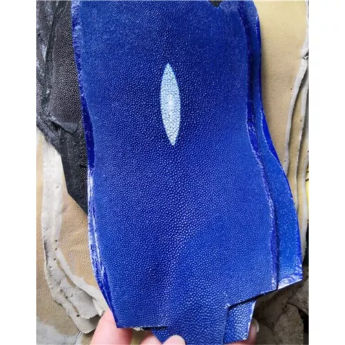 Real Polished Stingray Shagreen Fish Skin Leather Soft Hide Pelt Various colors - Picture 18 of 26