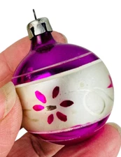 Vtg poland small feather tree mercury glass christmas tree ornament