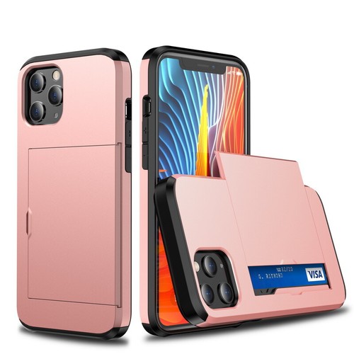 For iPhone 16 15 14 13 12 Pro Max 11 XR XS 8 Hard Wallet Card Holder Case Cover - Picture 20 of 23