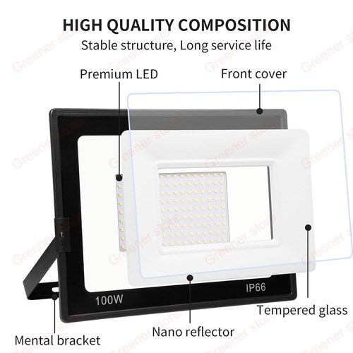 Led Flood Light 10W 20W 30W 50W 100W 200W 400W Spotlight IP65 Sicherheit Lampe - Picture 9 of 18