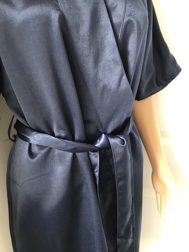 MISSGUIDED NAVY SHINY WRAP DRESS, SIZE 8 **BNWT**~ - Picture 5 of 17