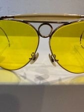 Occhiali da sole Ray Ban B&L giallo calicromo aviatore 12K GF Bullet Hole Shooter
