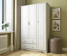 100% Solid Wood Grand Wardrobe/Armoire/Closet by Palace Imports, 5 Colors