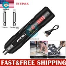 Cordless Electric Screwdriver USB Rechargeable Screwdriver Bit Power Tool USA