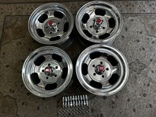 Vintage Set 4 14x7 Us Indy Style Mag Wheel Mopar Ford 4 12  4 34 Chevy Nice