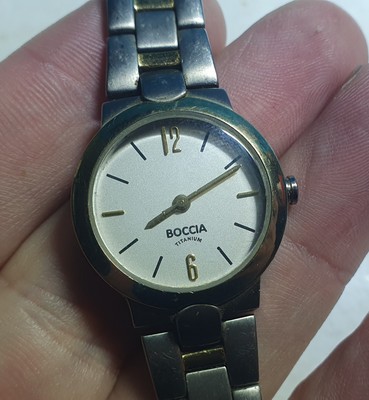Vintage Women's Boccia 3088-02 Quartz Titanium 24 mm Wrist Watch Uhr Montre