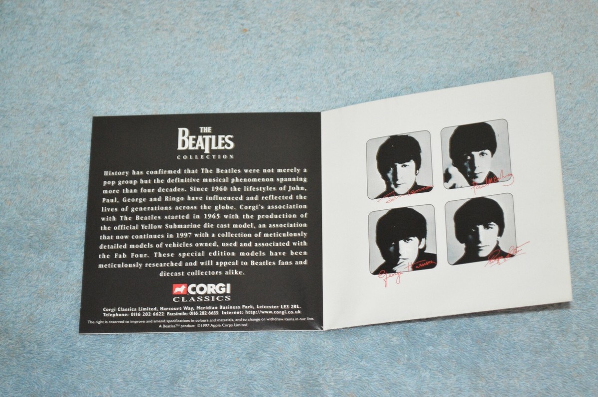 CORGI Toy Catalog / Flyer - Beatles Collection 45 - dated CORGI Toy Catalog / Flyer - Beatles Collection 45 - dated