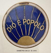 MAZZINI GIUSEPPE DIO E POPOLO DISTINTIVO PARTITO REPUBBLICANO 1912
