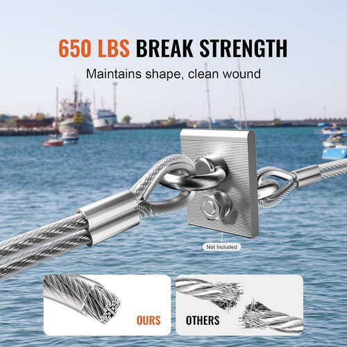 1/8 Inch 7x7 Steel Wire Rope High Strength Cable for Railing and Support - Picture 6 of 8