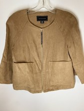 Women’s Metaphor Brown Moto Faux Suede Jacket Size Xs
