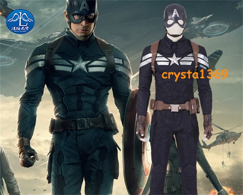 Capitán América 2 Vengadores Soldado de Invierno Halloween Disfraz Disfraz Steve Outfit Foto 2 de 4