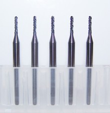 (5) - 1.40mm (.0551") DIAMOND CUT CARBIDE ROUTER BURRS, DRILL POINT