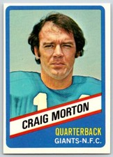 1976 Topps Wonder Bread CRAIG MORTON #1 New York Giants - FREE Ship!