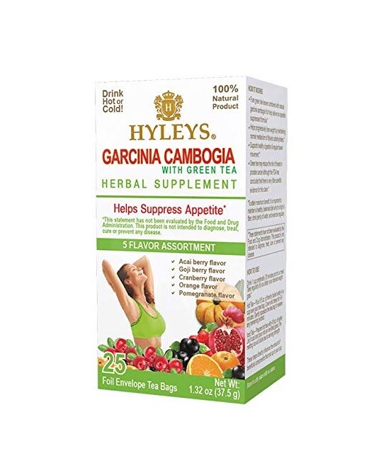 Hyleys Green Tea NO GMO 5 FLAVOR 100% Natural 25 tea bags, FREE SHIP