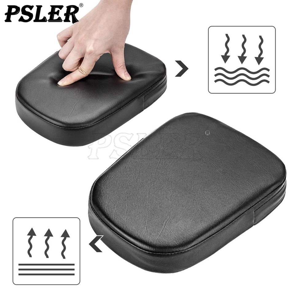Passenger Sissy Bar Backrest Cushion Pad For Harley Crusier Suzuki BMW Universal — 第 3/4 张图片