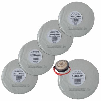 5x Filterpads 2000 Bier 2x Pack für das Better Brew MK4 Weinfilter Homebrew