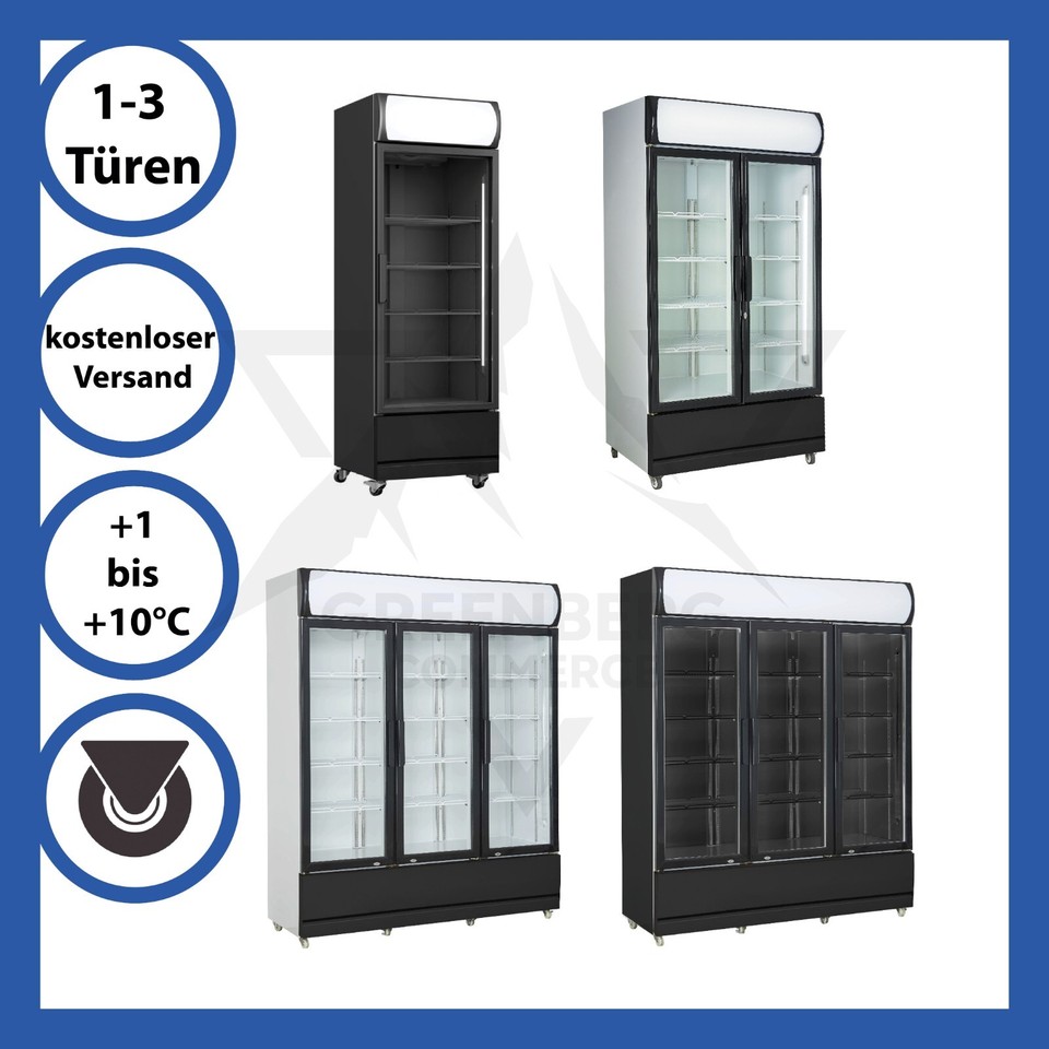 NEU Getränkekühlschrank Kühlschrank Glastür LED Gastronomie Bar Spätkauf Kiosk