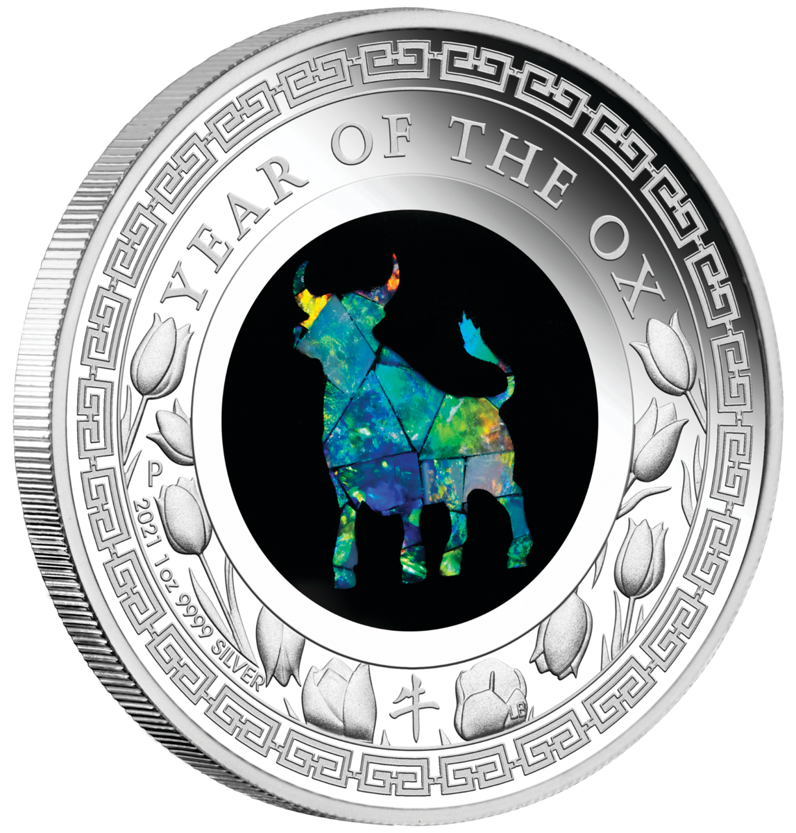 2021 Australia Opal Series Lunar Year of the OX 1oz Silver Proof