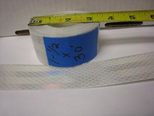 3M  3930 1-1/2" x 30' WHITE - SILVER REFLECTIVE CONSPICUITY TAPE CUSTOM CUT