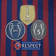 Barcelona UCL Winner patch + BOH 5 + World Champions 2015 + RESPECT badge