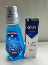 Crest Pro-Health Gum & Whitening Toothpaste 4.8oz+Mouthwash 16.9oz EXP 03/28 &3/
