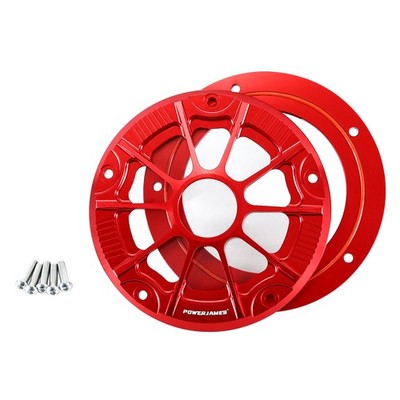 7.3'' Red Hollow Out Primary Clutch Derby Cover for Harley 99-18 Softail FAT BOY 