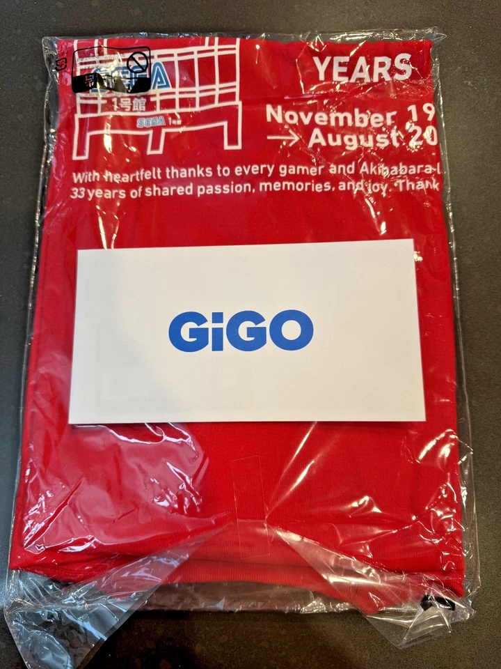 GiGO AKIHABARA COMMEMORATIVE T-SHIRT SEGA VER + 2ND ANNIVERSARY GiGO AIME CARD - Image 4 of 4