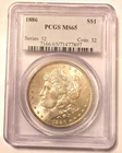 1886 Morgan Silver $1 Dollar Certified PCGS MS65 #7897